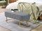 Beliani MILRY - Voetenbank - Zwart/Wit - Polyester