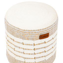 Beliani ABTIN - Poef - Wit/Beige - Jute