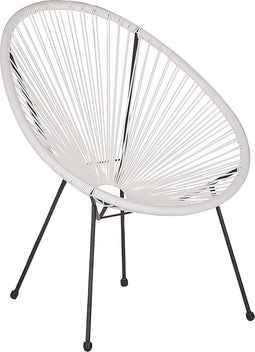 Beliani ACAPULCO II - Tuinstoel - Wit - PE rotan