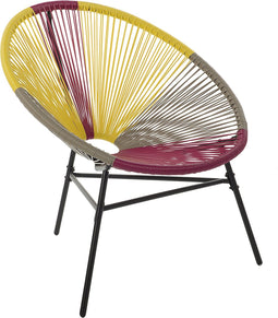 Beliani ACAPULCO - Tuinstoel - Multicolor - PE rotan