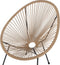 Beliani ACAPULCO - Tuinstoel set van 2 - Beige - PE rotan
