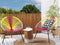 Beliani ACAPULCO - Tuinstoel set van 2 - Multicolor - PE rotan