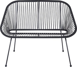 Beliani ACAPULCO - Tweezitsbank - Zwart - PE rotan