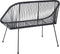 Beliani ACAPULCO - Tweezitsbank - Zwart - PE rotan