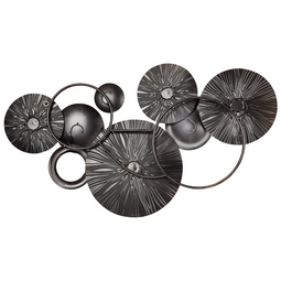 Beliani ACTINIUM - Wanddecoratie - Blauw/Goud - Metaal