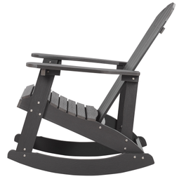 Beliani ADIRONDACK - Schommelstoel - Donkergrijs - Kunsthout