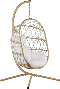 Beliani ADRIA - Hangende stoel - Beige - Kunststof