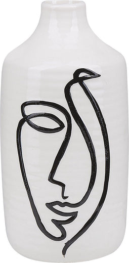 Beliani AENUS - Bloemenvaas - Wit - Steengoed