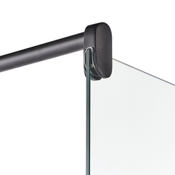 Beliani AHAUS - Douchescherm - Zwart - 100 x 190 cm - Veiligheidsglas