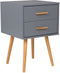 Beliani ALABAMA - Nachtkastje - Grijs - MDF