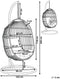 Beliani ALBA - Hangstoel - Zwart - PE rotan
