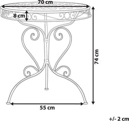 Beliani ALBINIA - Tuintafel - Roze - IJzer