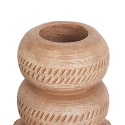 Beliani ALMIROS - Bloemenvaas - lichtbruin - Magnesium