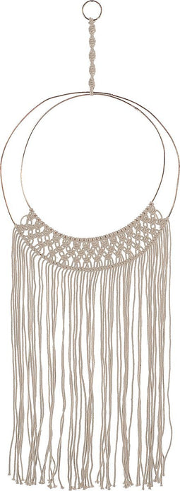 Beliani ALUVA - Wanddecoratie - Beige - Katoen