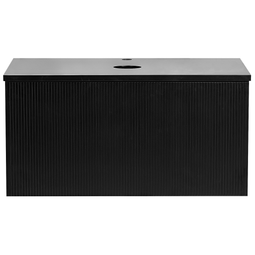 Beliani ALZIRA - Badkamermeubel - Zwart - 80 x 52 cm - Hout