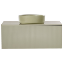 Beliani ALZIRA/UTIEL - Badkamerkast met waskom - Groen - 100 x 52 cm - MDF