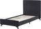 Beliani AMBASSADOR - Eenpersoonsbed - zwart - chenille