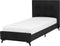 Beliani AMBASSADOR - Eenpersoonsbed - zwart - chenille