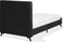 Beliani AMBASSADOR - Eenpersoonsbed - zwart - chenille
