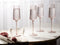 Beliani AMETHYST - Champagneglas set van 4 - Roze - Glas