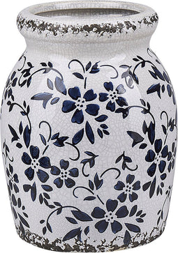Beliani AMIDA - Bloemenvaas - Wit - Steengoed