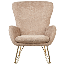 Beliani ANASET - Schommelstoel - Beige - Bouclé