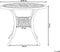 Beliani ANCONA - Tuintafel - Wit - Aluminium