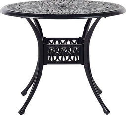 Beliani ANCONA - Tuintafel - Zwart - Aluminium