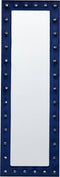 Beliani ANSOUIS - Staande spiegel - Blauw - Fluweel