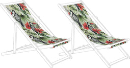 Beliani ANZIO/AVELLINO - Ligstoeldoek set van 2 - Multicolor - Kunststof