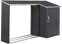 Beliani AOSTA - Tuinhuis - Grijs - Staal