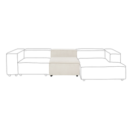 Beliani APRICA - 1-zits module - Wit - Corduroy