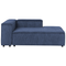 Beliani APRICA - Chaise longue - Blauw - Linkszijdig - Corduroy