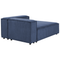 Beliani APRICA - Chaise longue - Blauw - Linkszijdig - Corduroy