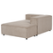 Beliani APRICA - Chaise longue - Lichtbruin - Linkszijdig - Corduroy