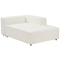 Beliani APRICA - Hoekbank 3-zits met ottomaan - Wit - Linkszijdig - Bouclé