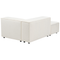 Beliani APRICA - Hoekbank 3-zits met ottomaan - Wit - Rechtszijdig - Bouclé