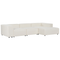 Beliani APRICA - Hoekbank 3-zits - Wit - Linkszijdig - Bouclé
