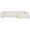 Beliani APRICA - Hoekbank 3-zits - Wit - Linkszijdig - Bouclé