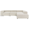 Beliani APRICA - Hoekbank 4-zits - Wit- Linkerzijde - Corduroy