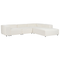 Beliani APRICA - Hoekbank 4-zits - Wit - Linkszijdig - Bouclé