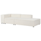 Beliani APRICA - Hoekbank 4-zits - Wit - Linkszijdig - Bouclé