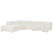 Beliani APRICA - Hoekbank 4-zits - Wit - Rechtszijdig - Bouclé