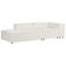 Beliani APRICA - Hoekbank 4-zits - Wit - Rechtszijdig - Bouclé