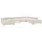Beliani APRICA - Hoekbank 5-zits - Wit- Linkerzijde - Corduroy