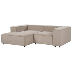 Beliani APRICA - Tweezitsbank - Groen - Rechtszijdig - Corduroy