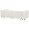 Beliani APRICA - Tweezitsbank met ottomaan - Wit - Linkszijdig - Bouclé