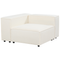 Beliani APRICA - Tweezitsbank met ottomaan - Wit - Linkszijdig - Bouclé