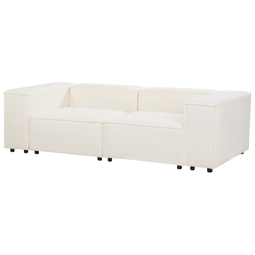 Beliani APRICA - Tweezitsbank - Wit - Bouclé