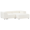 Beliani APRICA - Tweezitsbank - Wit - Linkszijdig - Bouclé